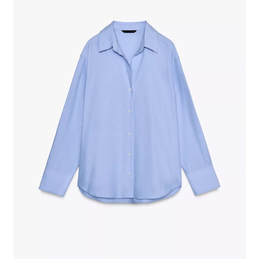 Zara women’s Oxford blue cotton shirt